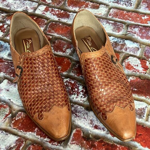 Vintage Brown leather weave booties piña colada brand - Picture 4 of 8